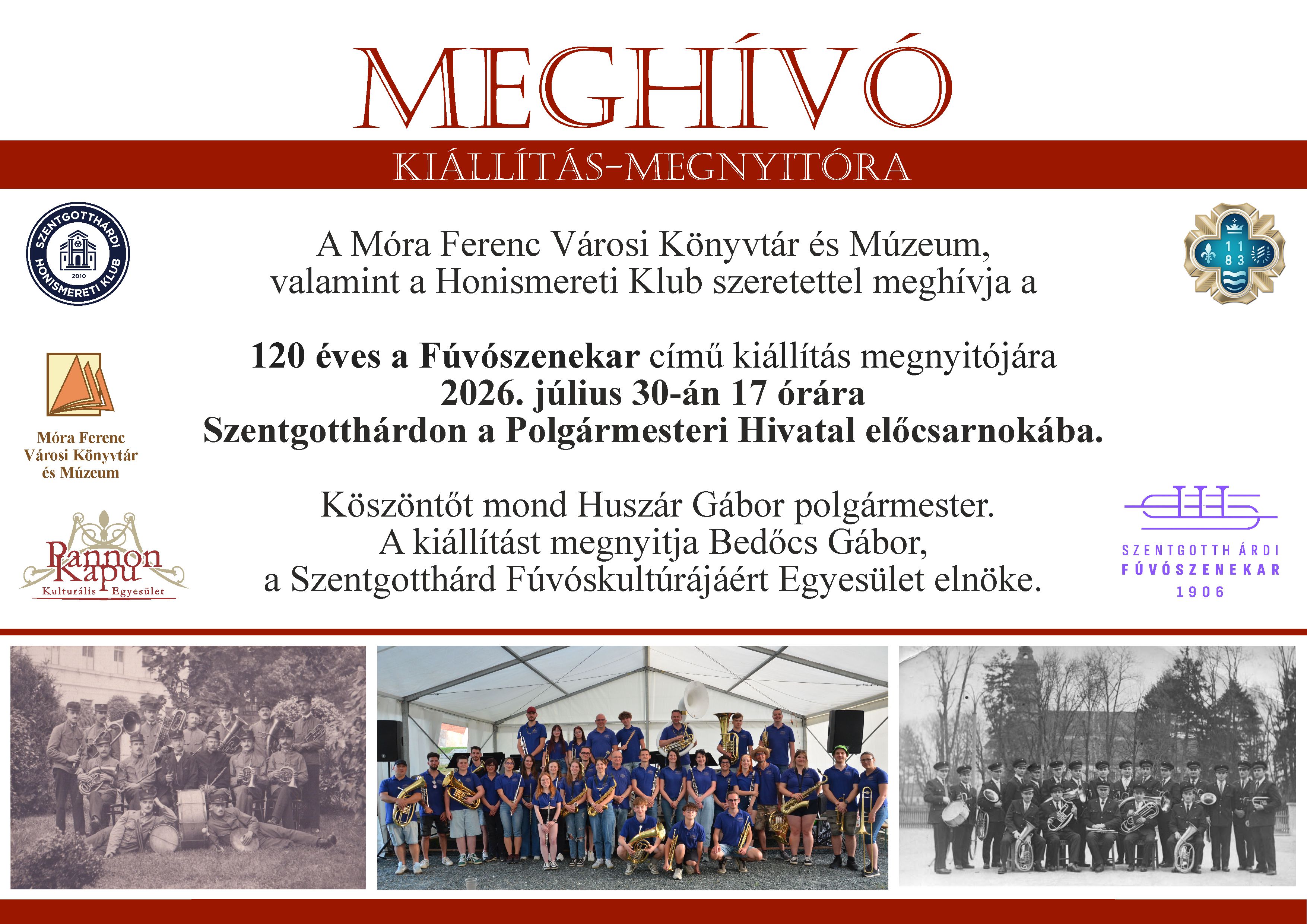 120 éves a fúvószenekar - kiállítás megnyitó